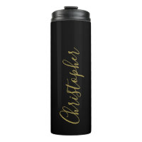 Monograma Nome Script Preto Dourado Minimalista Ho