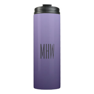 Garrafa Térmica Monograma personalizado com gradiente violeta roxo