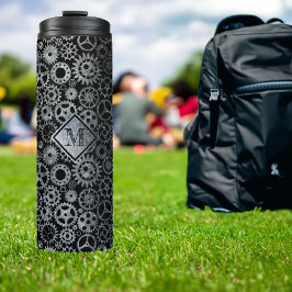 Garrafa Térmica Monograma personalizado de engrenagens de zinco pr