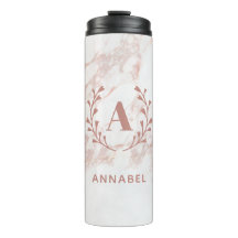 Monograma Personalizado de Fita Marble Rosa