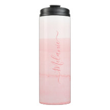 Monograma personalizado Girly rosa ombre