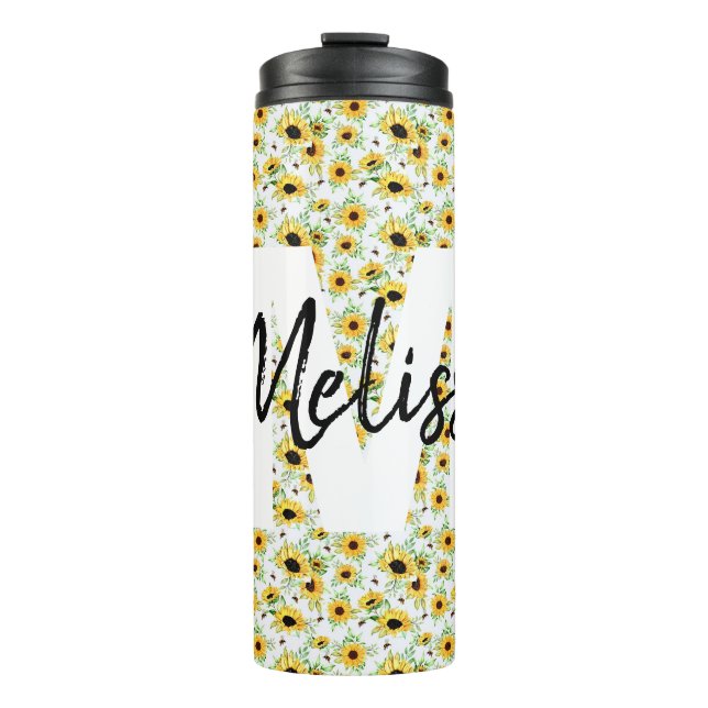Garrafa Térmica Monograma Personalizado Tumbler Térmico (Frente)