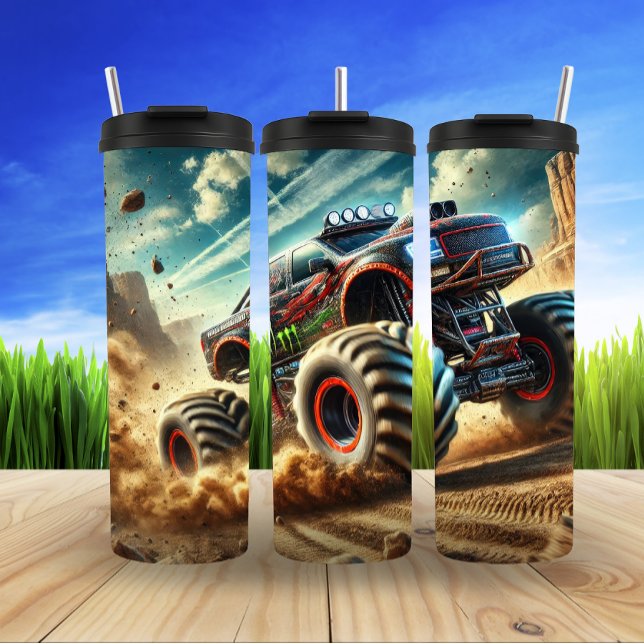 Garrafa Térmica Monster Truck Off-Road Racing Power Thrill (Criador carregado)