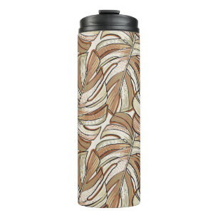 Garrafa Térmica Monstera Gráfica Deixa Design tropical