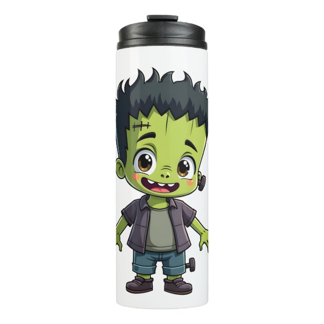 Garrafa Térmica Monstro de Frankenstein - Camiseta de desenho anim (Frente)