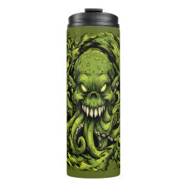 Garrafa Térmica Monstro Tentáculo Verde Sinistro Tumbler Térmico
