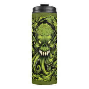 Garrafa Térmica Monstro Tentáculo Verde Sinistro Tumbler Térmico