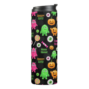 Garrafa Térmica Monstros "Cachorros" e Diversão do Halloween