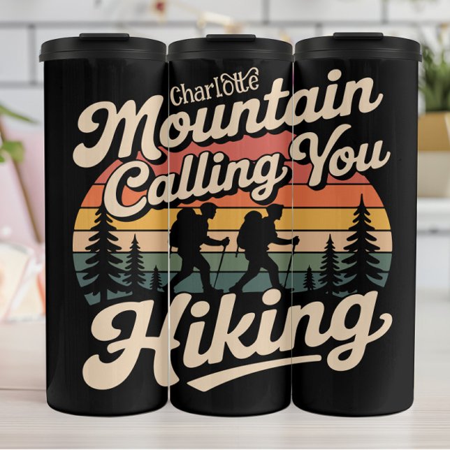 Garrafa Térmica Montanha Chamada: Caminhando Aventura Becons (Criador carregado)