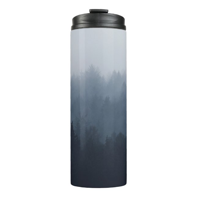 GARRAFA TÉRMICA  MONTANHA COM FLORESTA NO NEVO (Frente)