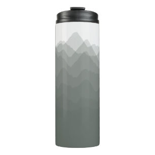 Garrafa Térmica Montanhas de Aquarela Tumbler Térmico da Floresta