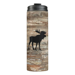 Garrafa Térmica Moose Wood Painting Estilo Russo