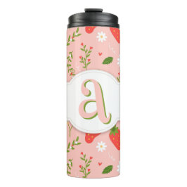 Garrafa Térmica Morango Cute Padrão Térmico