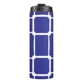 Garrafa Térmica Mosaico azul de quadrados irregulares