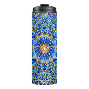 Garrafa Térmica Mosaico marroquino: Design Árabe sem costura