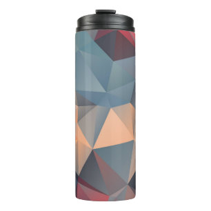 Garrafa Térmica Mosaico Poligonal: Elegância Geométrica Criativa.
