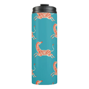 Garrafa Térmica motif de ilustração Zebra retro neon colorido vi