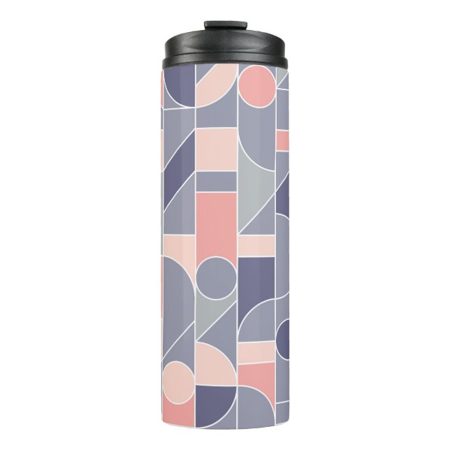 Garrafa Térmica Motif Rosa Retro Sem Costura (Frente)