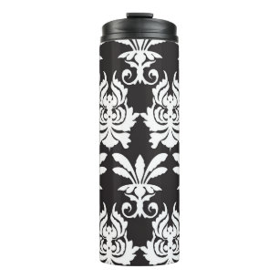 Garrafa Térmica Motifs do Ventilador Elegante no Ouro Art Deco.