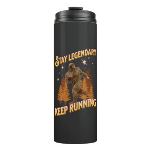 Garrafa Térmica Motivação Divertida de Bigfoot Correndo