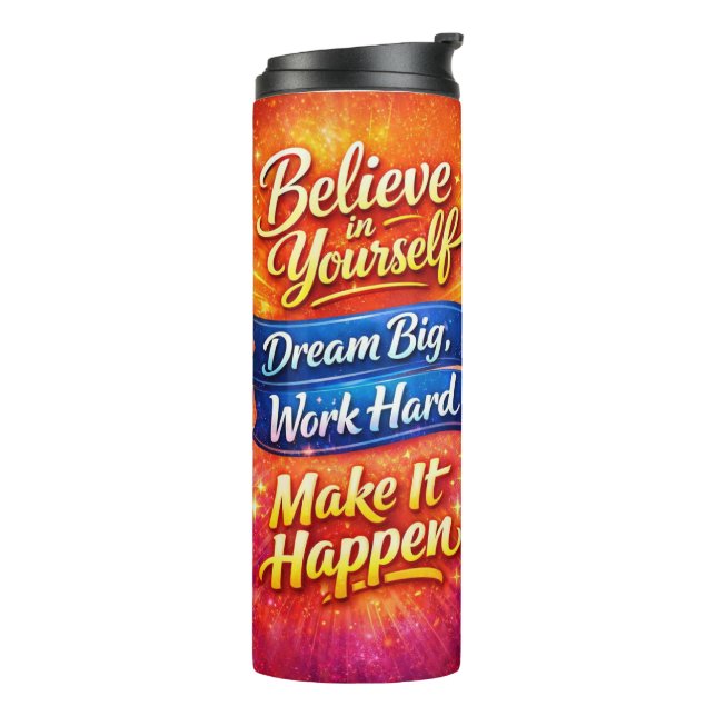 Garrafa Térmica Motivational Water Bottle with Positive Quotes (Giro à esquerda)