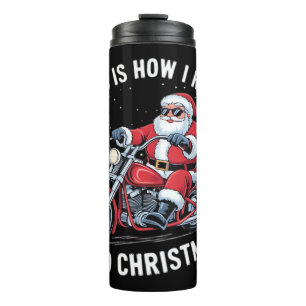 Garrafa Térmica Motocicleta Moto de Natal Claus Santa Essencial
