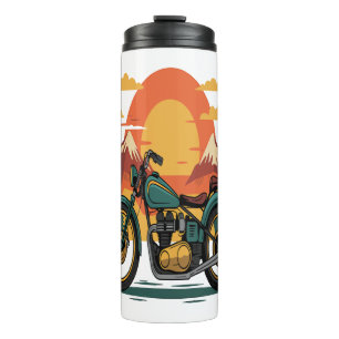 Garrafa Térmica Motomotocicleta Retro Vintage Sunset
