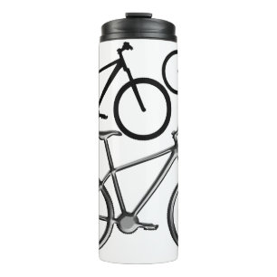 Garrafa Térmica Mountain bike no tumbler. térmico branco