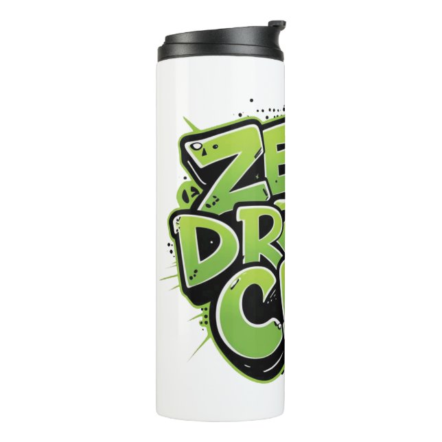 Garrafa Térmica Mug com estilo de Grafite Zero Drama Gen Z engraça (Giro à esquerda)