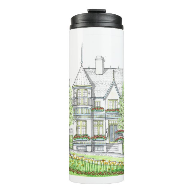 Garrafa Térmica Mug térmico para casa vitoriana (Frente)