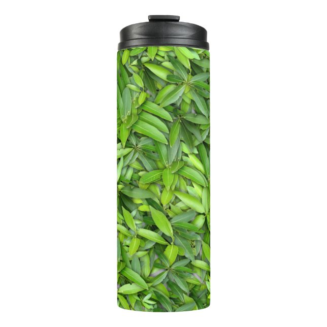Garrafa Térmica Muitas folhas verdes bonitas  (Frente)