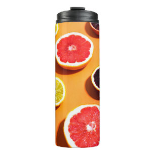 Garrafa Térmica Muitas variedades de frutas de citros à luz do sol