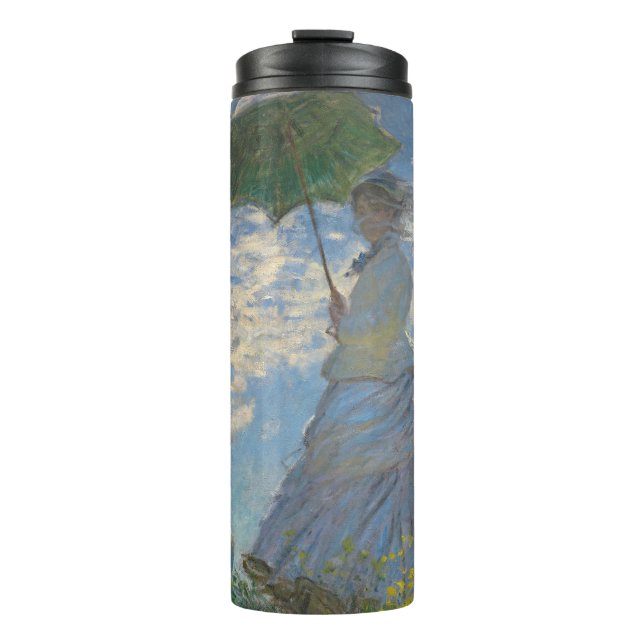 Garrafa Térmica Mulher com Parasol - Madame Monet e seu filho (Frente)