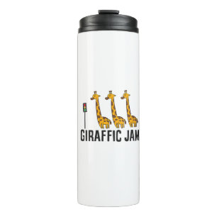 Garrafa Térmica Mulher Giraffic Jam Funny Giraffe Giraffe Pun Cute