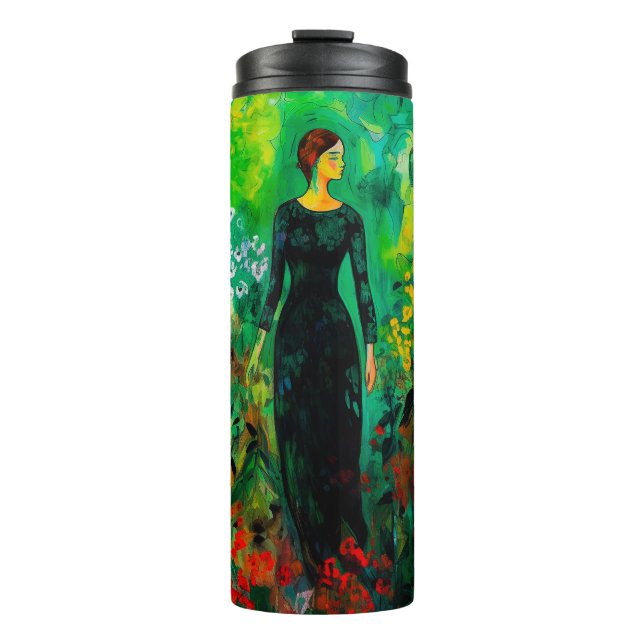 Garrafa Térmica Mulher no Belo Prado Verde (Frente)