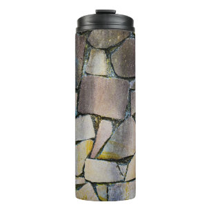 Garrafa Térmica muro de tijolos de cinza