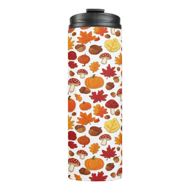 Garrafa Térmica Mushrooms and Falling Leaves Enchanted Autumn (Frente)