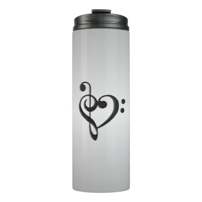 Garrafa Térmica Música Clef Heart (Frente)
