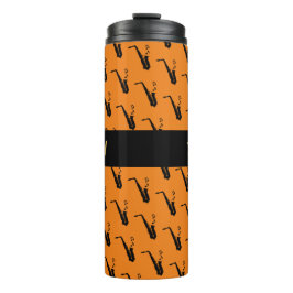 Garrafa Térmica Música Laranja Legal Saxofone