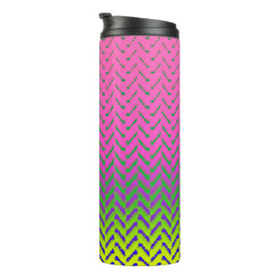 Garrafa Térmica MVB Chevron Rainbow Pink Design Tumbler