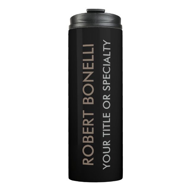 Garrafa Térmica Na moda preto único moderno (Frente)