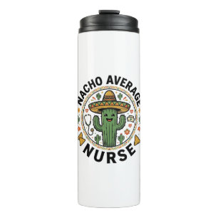 Garrafa Térmica Nacho Average Nurse Cactus Fiesta Camisa Design_1