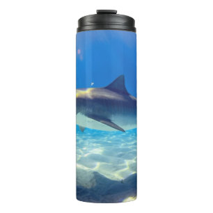 Garrafa Térmica Nadação de tubarão Oceano Azul Água