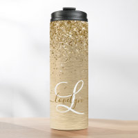 Nam Monograma de Impressão de Glitter Metálico Bru