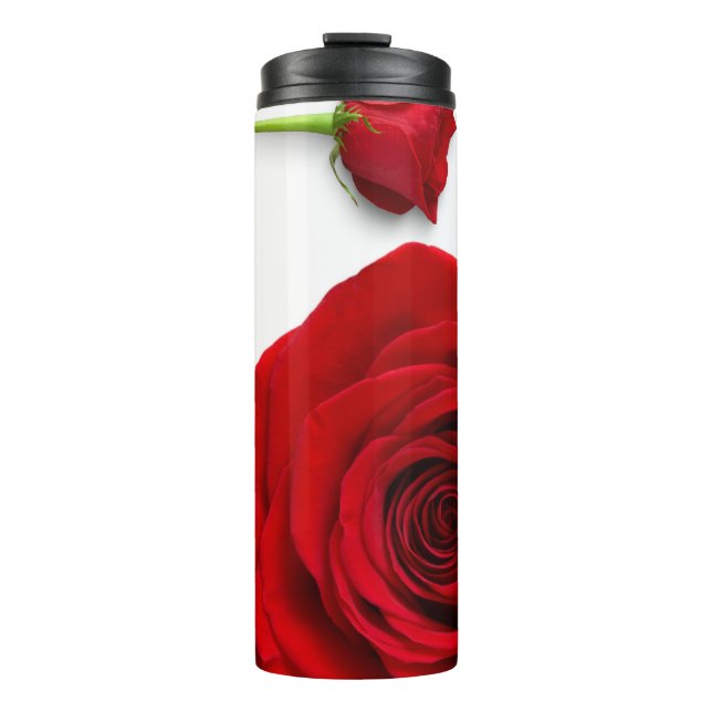 Garrafa Térmica namorados, rosas, adorável (Frente)