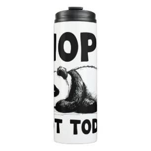 Garrafa Térmica Não Hoje Não, Panda Tumbler Caneca de viagem Térmi