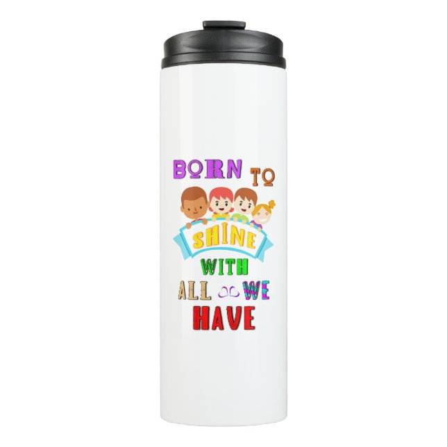 Garrafa Térmica Nascer De Brilhar Com Tudo Que Temos 2 Autismo De  (Frente)