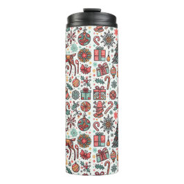 Garrafa Térmica Natais vintages Tumbler Térmico do Gift da Árvore 