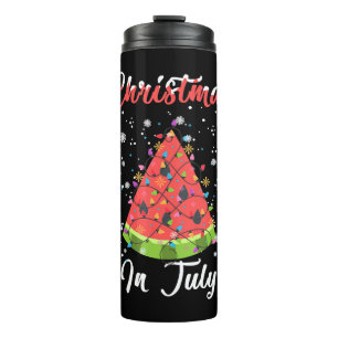 Garrafa Térmica Natal De Melon Tree No Natal No Natal De Julho
