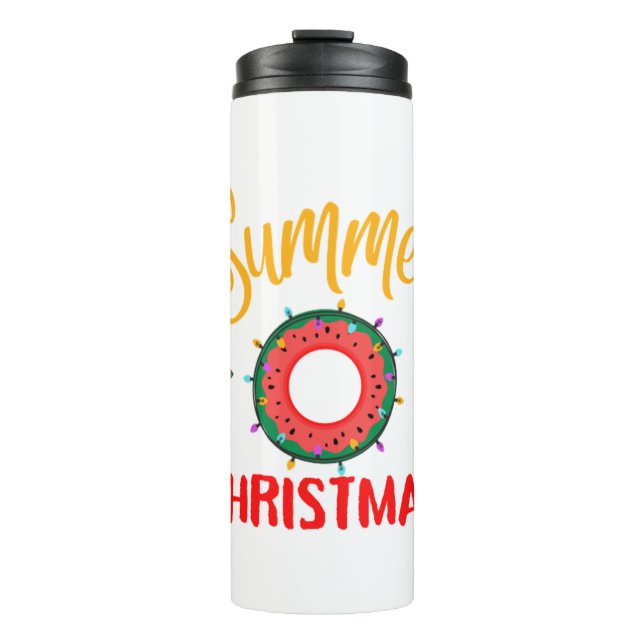 Garrafa Térmica Natal de Verão (Frente)